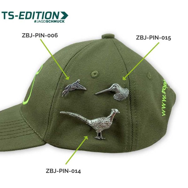 Preview: Pins/Anstecker Ente, Schnepfe und Fasan am Cap