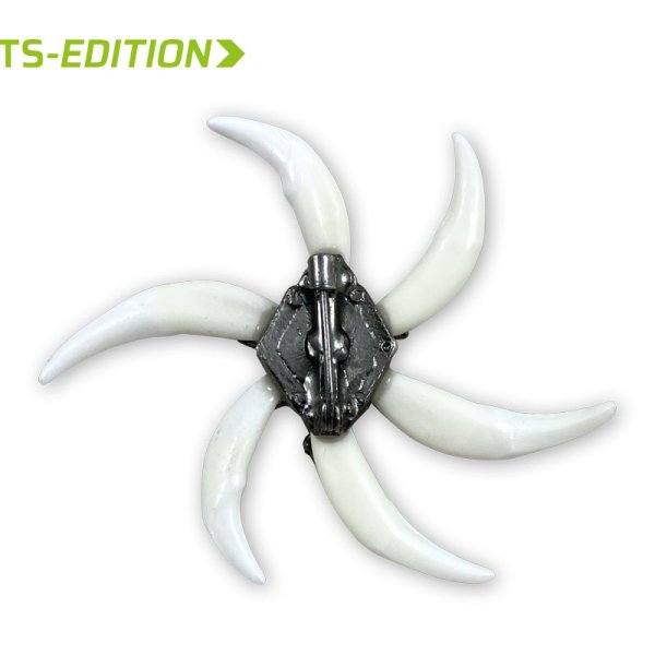 Preview: Fuchsrad EDELWEISS – Rückseite mit Sicherheitsnadel