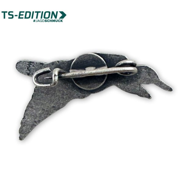 Pin/Anstecker ENTE – Rückseite mit Sicherheitsnadel