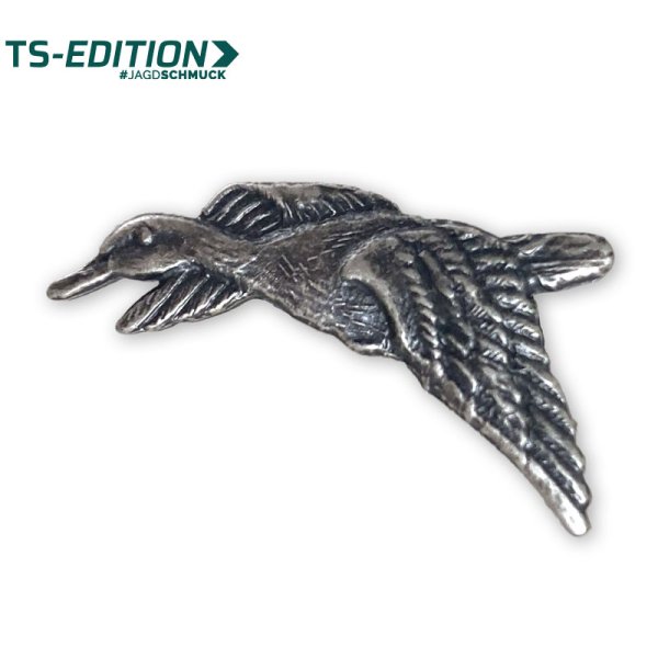 Preview: Pin/Anstecker – Motiv ENTE in altsilber