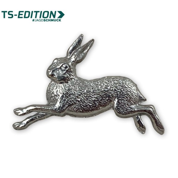 Preview: Pin/Anstecker HASE in silber