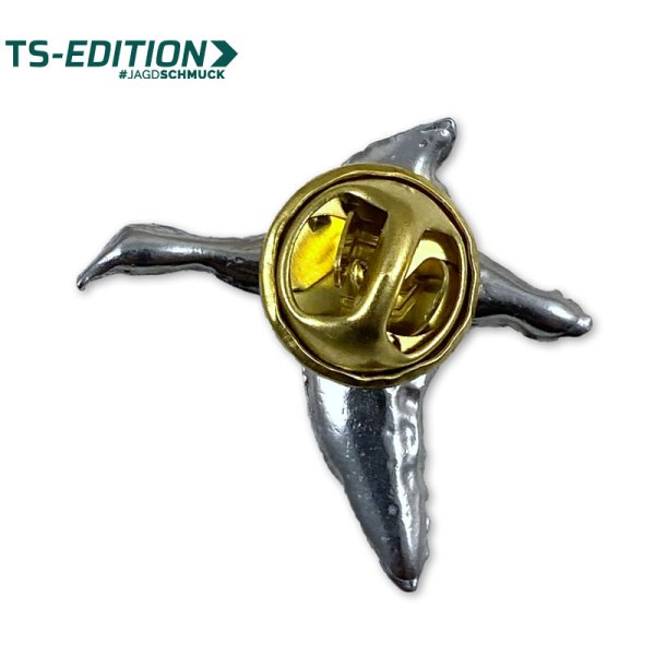 Preview: Pin/Anstecker STOCKENTE (Rückseite mit Butterfly-Verschluss)