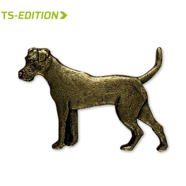 Preview: Pin/Anstecker – Motiv TERRIER in bronze