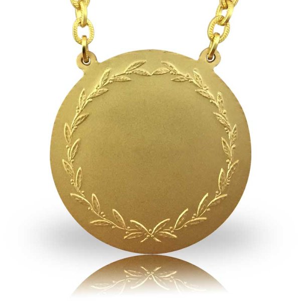 Beispiel-Rückseite Jagd-/Königskette vergoldet