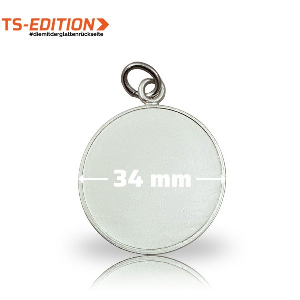 Beispiel-Rückseite Jagdmedaille mit glatter Rückseite