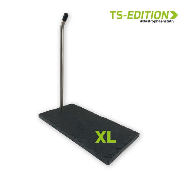 Preview: Das Trophäenstativ XL mit Schiefergrundplatte und Edelstahl-Stange
