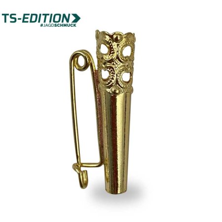 Federhülse mit Verzierung in gold