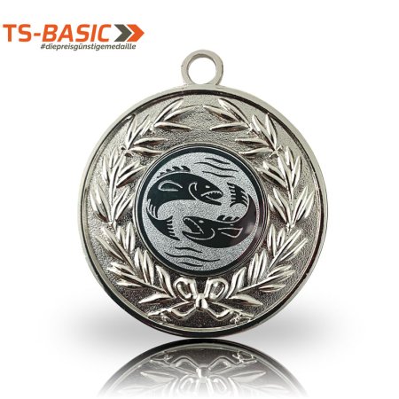 Medaille BASIC – Motiv Raubfische silberfarben