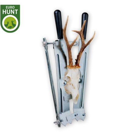 Gehörnabschlagvorrichtung von EUROHUNT mit Bockpräparat