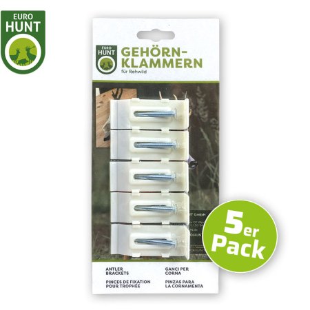 Kunststoff-Gehörnklammern von EUROHUNT im 5er-Pack