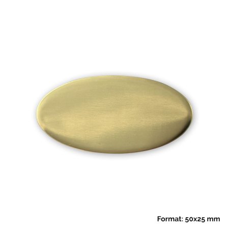 ovale Messingplakette (50x25 mm)