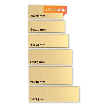 Messingschilder in 6 Größen