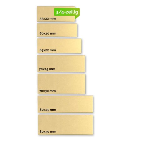 Messingschilder in 7 Größen