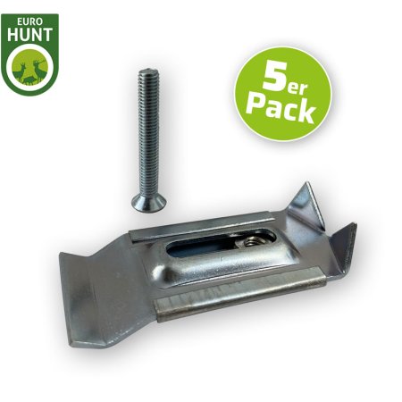 Metall-Gehörnklammer von EUROHUNT mit Schraube