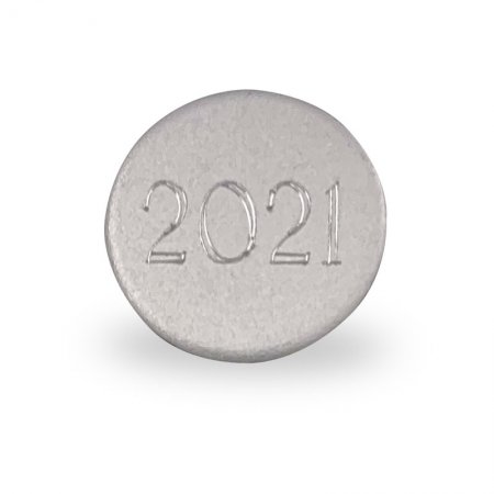 Gravierte Plakette 2021 in Aluminium