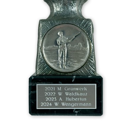 PLAKETTE mit Facette EDELSTAHL-LOOK „1/4-zeilig“, graviert