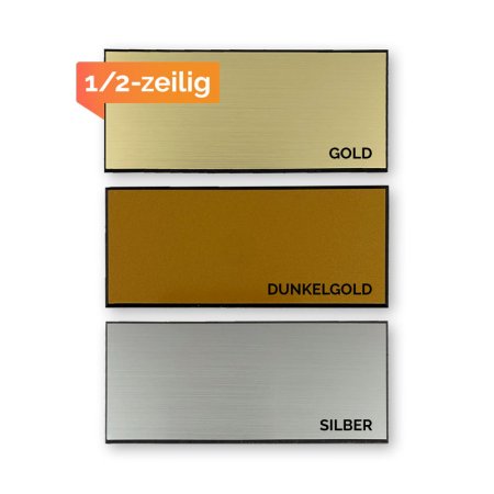 POKALSCHILD mit Facette in gold, Dunkelgold oder silber inkl. 1/2-zeiliger Gravur