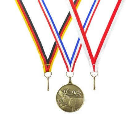 80-cm-Medaillenband in Landesfarben für Deutschland/Frankreich/Polen