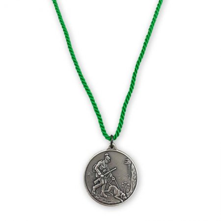 80-cm-Kordel in grün mit Hundeführer-Medaille