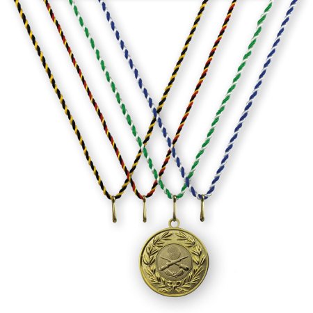 vier mehrfarbige 80-cm-Medaillenkordeln