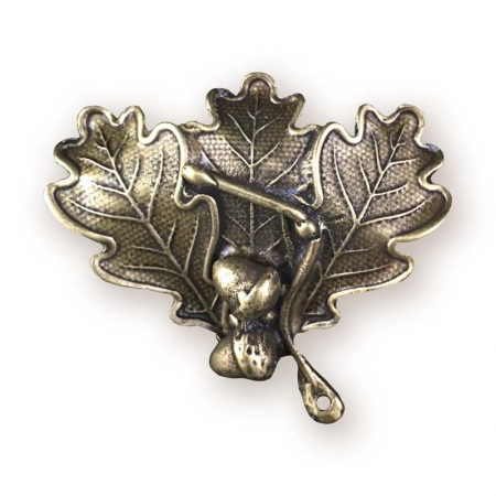 Abdeckung für Keilerwaffen mit 3 Eichenblättern bronzefarbig