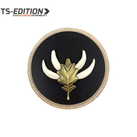 Fuchshaken auf MPx-EDITION mit bronziertem Eichenblatt