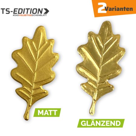 Abdeckung TS – Eichenblatt vergoldet in matt und glänzend