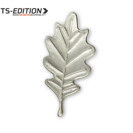 Abdeckung TS – Eichenblatt versilbert, Rückansicht