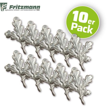 FRITZMANN Alu-Eichenlaub IM 10er-Pack zur Abdeckung von Keilerwaffen