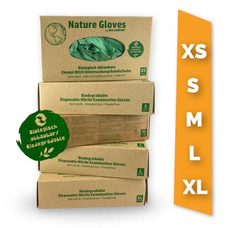 Nitril-Handschuhe NATURE in Größe XS – XL
