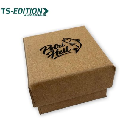 SCHMUCKBOX „Petri Heil“ mit Lasergravur auf Stülpdeckel