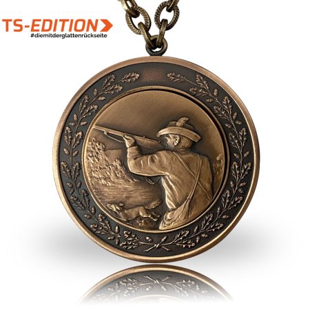Jagd-/Königskette TS – Motiv JAGD in altbronze