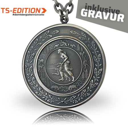Jagd-/Königskette TS – Motiv DIANA in altsilber