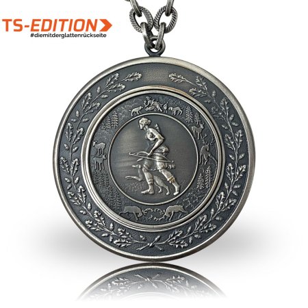 Jagd-/Königskette TS – Motiv DIANA in altsilber