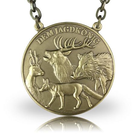 Jagd-/Königskette Motiv HOCHWILD bronze