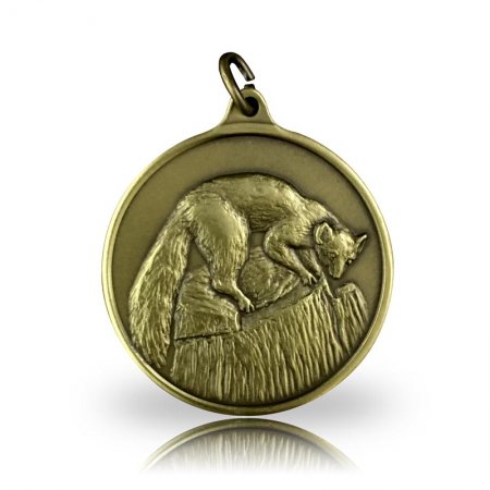 Jagdmedaille Motiv MARDER in bronze