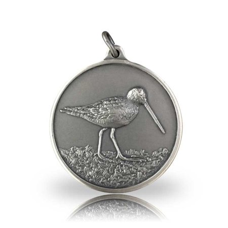 Jagdmedaille Motiv SCHNEPFE – altsilber