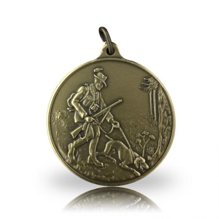 Jagdmedaille Motiv HUNDEFÜHRER in bronze