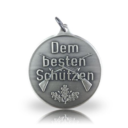 Jagdmedaille Motiv BESTER SCHÜTZE in altsilber