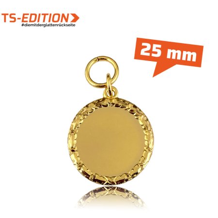 Jagdmedaille TS-EDITION – OHNE MOTIV (25 mm) vergoldet