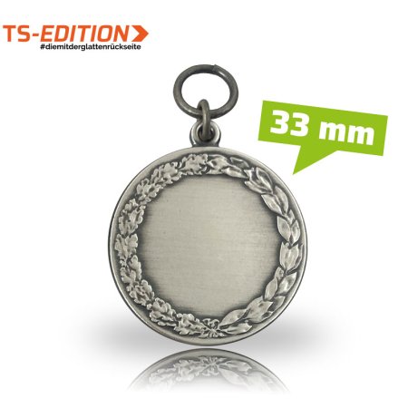 Jagdmedaille TS-EDITION – OHNE MOTIV (33 mm) altsilberfarbig