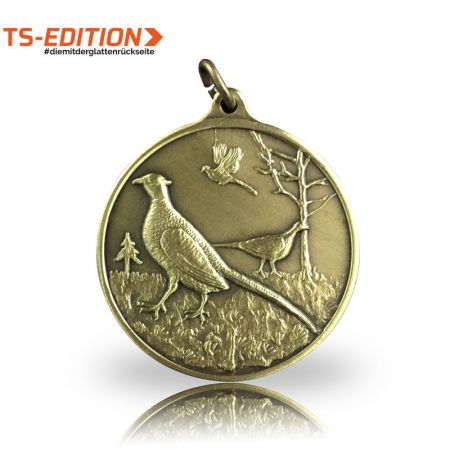 Jagdmedaille TS-EDITION Motiv FASAN in bronze