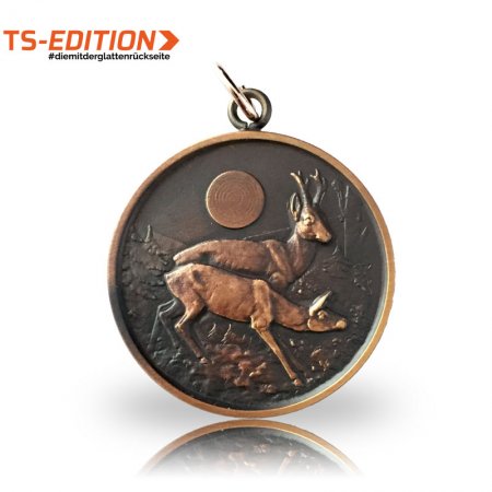 Jagdmedaille TS-EDITION Motiv Rehwild in altbronze