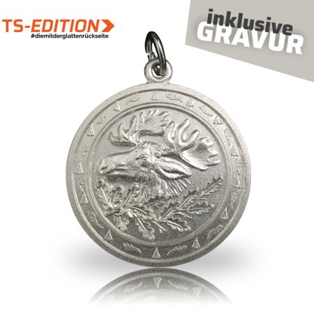 Jagdmedaille TS-EDITION Motiv ELCH silberfarbig