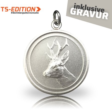 Jagdmedaille TS-EDITION Motiv REHBOCK silberfarbig