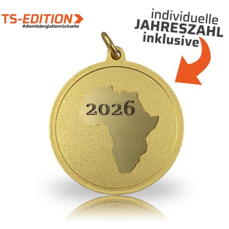Jagdmedaille TS-EDITION Motiv AFRIKA vergoldet
