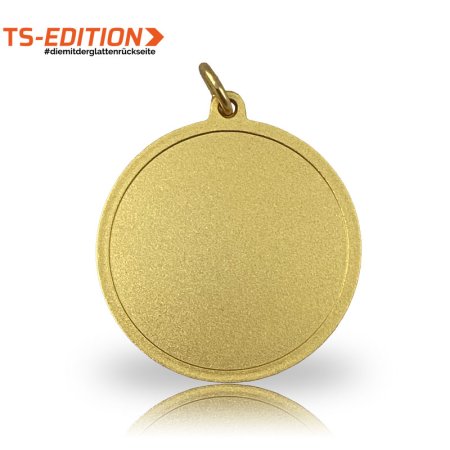 glatte Rückseite der Jagdmedaille TS-EDITION Motiv AFRIKA vergoldet