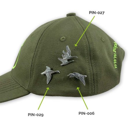 Pin/Anstecker Stockente, Wildgänse und Ente am Cap