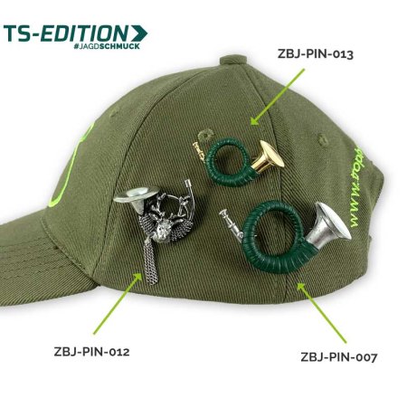 Größenvergleich Jagdhorn-Anstecker