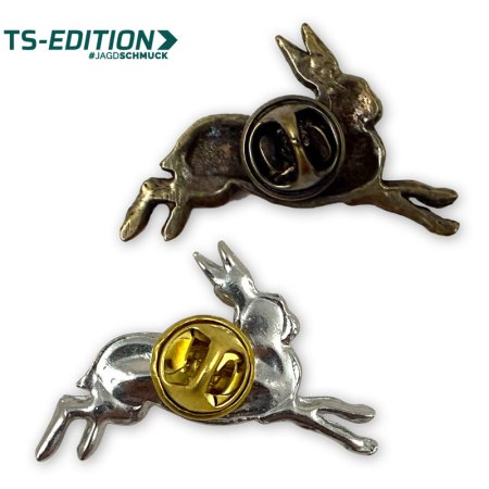 Pin/Anstecker HASE – Rückansicht mit Butterfly-Verschluss